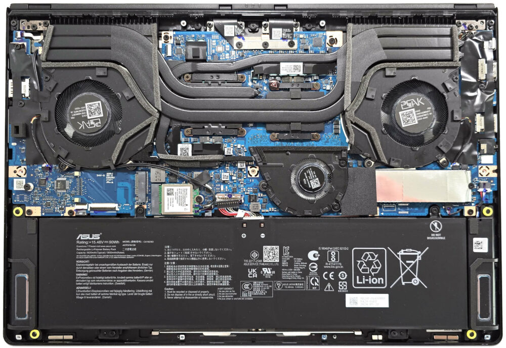 Internal Photo of Asus ProArt PX13 HN7306, ProArt P16 H7606W, 2024 backlit US keyboard (ASUS H7606 1)